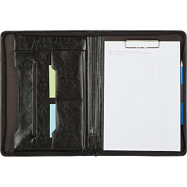 Сумка-папка деловая Attache из искусственной кожи черного цвета (м129) фото Сумка-папка деловая Attache из искусственной кожи черного цвета (м129)