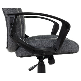 Кресло руководителя Helmi HL-E98, ткань серая, пластик, механизм качания фото Кресло руководителя Helmi HL-E98, ткань серая, пластик, механизм качания