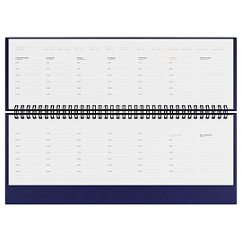 Планинг недатированный, 56л., 330*130мм, кожзам, BG "Nebraska. Blue", синий