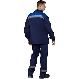 Костюм рабочий летний мужской л05-КПК с СОП синий/васильковый (размер 48-50, рост 182-188)