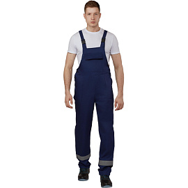 Костюм рабочий летний мужской л05-КПК с СОП синий/васильковый (размер 48-50, рост 182-188)