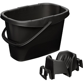 Ведро с отжимом Spin&clean Step 13 л пластик серое