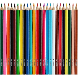 Карандаши цветные №1 School Шустрики 24 карандаша 24 цвета шестигранные