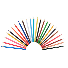 Карандаши цветные №1 School Шустрики 24 карандаша 24 цвета шестигранные