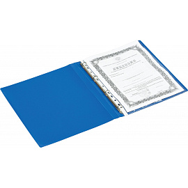 Папка на 4-х кольцах Attache 20 мм синяя до 130 листов (пластик 0.4 мм)