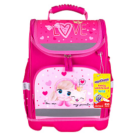 Ранец ЮНЛАНДИЯ WISE для начальной школы, "Lovely friends", 37x29х15 см, 270587