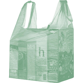 Пакет-майка ПНД 15 мкм (35+20х65 100 штук в упаковке)