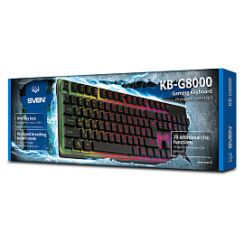 Клавиатура Sven KB-G8000, USB, подсветка, черный фото Клавиатура Sven KB-G8000, USB, подсветка, черный