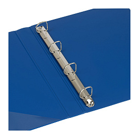 Папка на 4 кольцах OfficeSpace, панорама, А4, 35мм, ПВХ, синяя фото Папка на 4 кольцах OfficeSpace, панорама, А4, 35мм, ПВХ, синяя