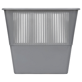 Корзина для бумаг СТАММ, 12л, прямоугольная, сетчатая, серая фото Корзина для бумаг СТАММ, 12л, прямоугольная, сетчатая, серая