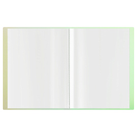 Папка с 40 вкладышами СТАММ "Сияние" А4, 21мм, 700мкм, пластик, белый