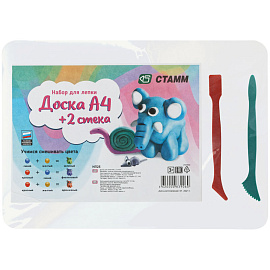 Доска для лепки А4, 280х200 мм, белая, 2 стека, НЛ25 фото Доска для лепки А4, 280х200 мм, белая, 2 стека, НЛ25