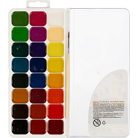 Краски акварельные медовые Луч Классика цвета 24 цвета c кистью