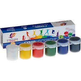 Гуашь Луч Классика 6 цветов по 20 мл