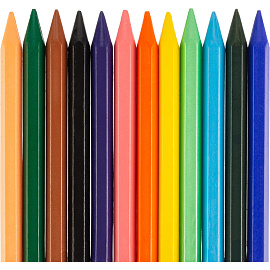 Мелки восковые Луч ZOO шестигранные 24 цвета