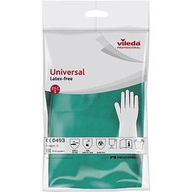 Перчатки нитриловые Vileda Professional универсальные зеленые (размер 9.5-10, XL, 174385)