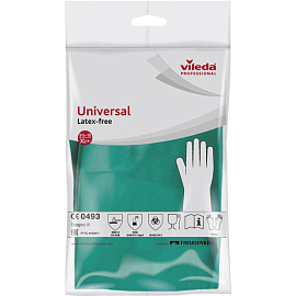 Перчатки нитриловые Vileda Professional универсальные зеленые (размер 9.5-10, XL, 174385)