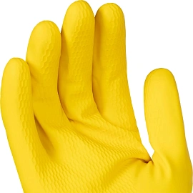 Перчатки латексные Vileda Professional с хлопковым напылением желтые (размер 7, S, 174369)