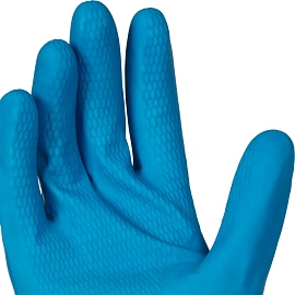 Перчатки латексные Vileda Professional с хлопковым напылением синие (размер 9.5-10, XL, 174357)