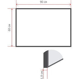 Доска текстильная 60x90 см Комус цвет покрытия серый металлическая рама
