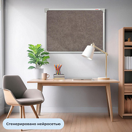 Доска текстильная 60x90 см Комус цвет покрытия серый металлическая рама