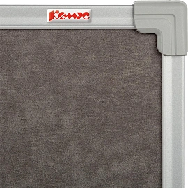 Доска текстильная 90x120 см Комус цвет покрытия серый металлическая рама