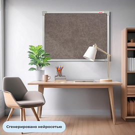 Доска текстильная 90x120 см Комус цвет покрытия серый металлическая рама