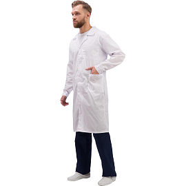 Халат медицинский мужской м04-ХЛ белый (размер 44-46, рост 170-176)