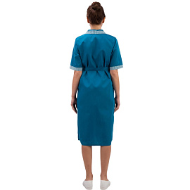 Халат для горничных и уборщиц у01-ХЛ с коротким рукавом бирюзовый (размер 48-50, рост 158-164) фото Халат для горничных и уборщиц у01-ХЛ с коротким рукавом бирюзовый (размер 48-50, рост 158-164)