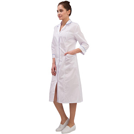 Халат медицинский женский м02-ХЛ белый (размер 44-46, рост 170-176)