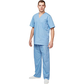 Костюм хирургический м05-КБР голубой (размер 48-50, рост 182-188)