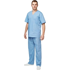 Костюм хирургический м05-КБР голубой с карманом (размер 52-54, рост 182-188)