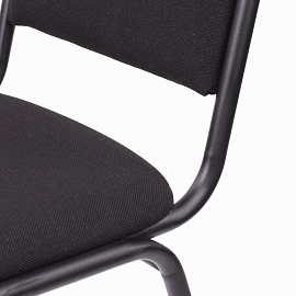 Стул для посетителей РС00Л, черный каркас, ткань черная фото Стул для посетителей РС00Л, черный каркас, ткань черная