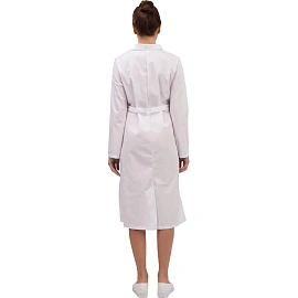 Халат медицинский женский м01-ХЛ белый/бирюзовый (размер 60-62, рост 170-176)