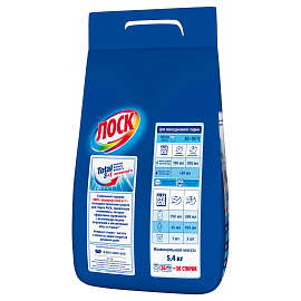 Стиральный порошок автомат 5,4 кг ЛОСК "Горное озеро", 2481707