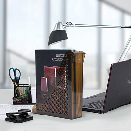 Лоток вертикальный для бумаг BRAUBERG ECO, 240х80х290 мм, сетчатый, дымчатый, 239015