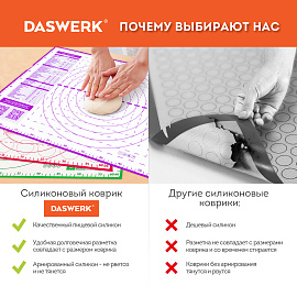Коврик силиконовый для раскатки/запекания 30х40 см, фиолетовый, DASWERK (ДАСВЕРК), 608423 фото Коврик силиконовый для раскатки/запекания 30х40 см, фиолетовый, DASWERK (ДАСВЕРК), 608423