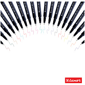 Набор капиллярных ручек Luxor "Mini Fine Writer 045" 20цв., 0,8мм, пластиковая банка