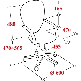 Кресло офисное Комус Мебель Easy Chair 304 чёрное (сетка/ткань, металл хромированный)