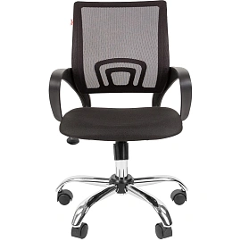 Кресло офисное Комус Мебель Easy Chair 304 чёрное (сетка/ткань, металл хромированный)