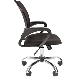 Кресло офисное Комус Мебель Easy Chair 304 чёрное (сетка/ткань, металл хромированный)