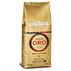 Кофе в зёрнах Lavazza Qualita Oro арабика 100% 250 г (пакет)