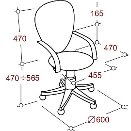 Кресло офисное Комус Мебель Easy Chair 304 синее/чёрное (сетка/ткань, металл хромированный)