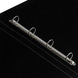 Папка на 4 кольцах СТАММ "Герб" А4, 40мм, 700мкм, пластик, черный