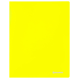 Папка 40 вкладышей BRAUBERG "Neon", 25 мм, неоновая желтая, 700 мкм, 227453