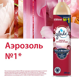 Освежитель воздуха Glade Пион и сочные ягоды 300 мл фото Освежитель воздуха Glade Пион и сочные ягоды 300 мл