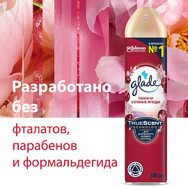 Освежитель воздуха Glade Пион и сочные ягоды 300 мл фото Освежитель воздуха Glade Пион и сочные ягоды 300 мл