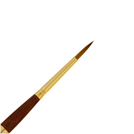 Кисть художественная синтетика имитация колонка "Классика", двухсторонняя, круглая №3, круглая №6, складная ручка