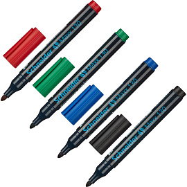 Набор маркеров перманентныхSchneider Maxx 130 4 цвета (толщина линии 1-3 мм) круглый наконечник