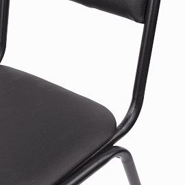 Стул для посетителей РС00М, черный каркас, кожзам черный фото Стул для посетителей РС00М, черный каркас, кожзам черный